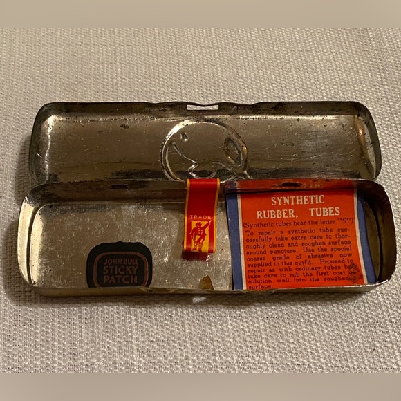 Antique 1950’s The John Bull Repair Outfit Tin Instruction Card & Rubber Patch - Picture 5 of 8